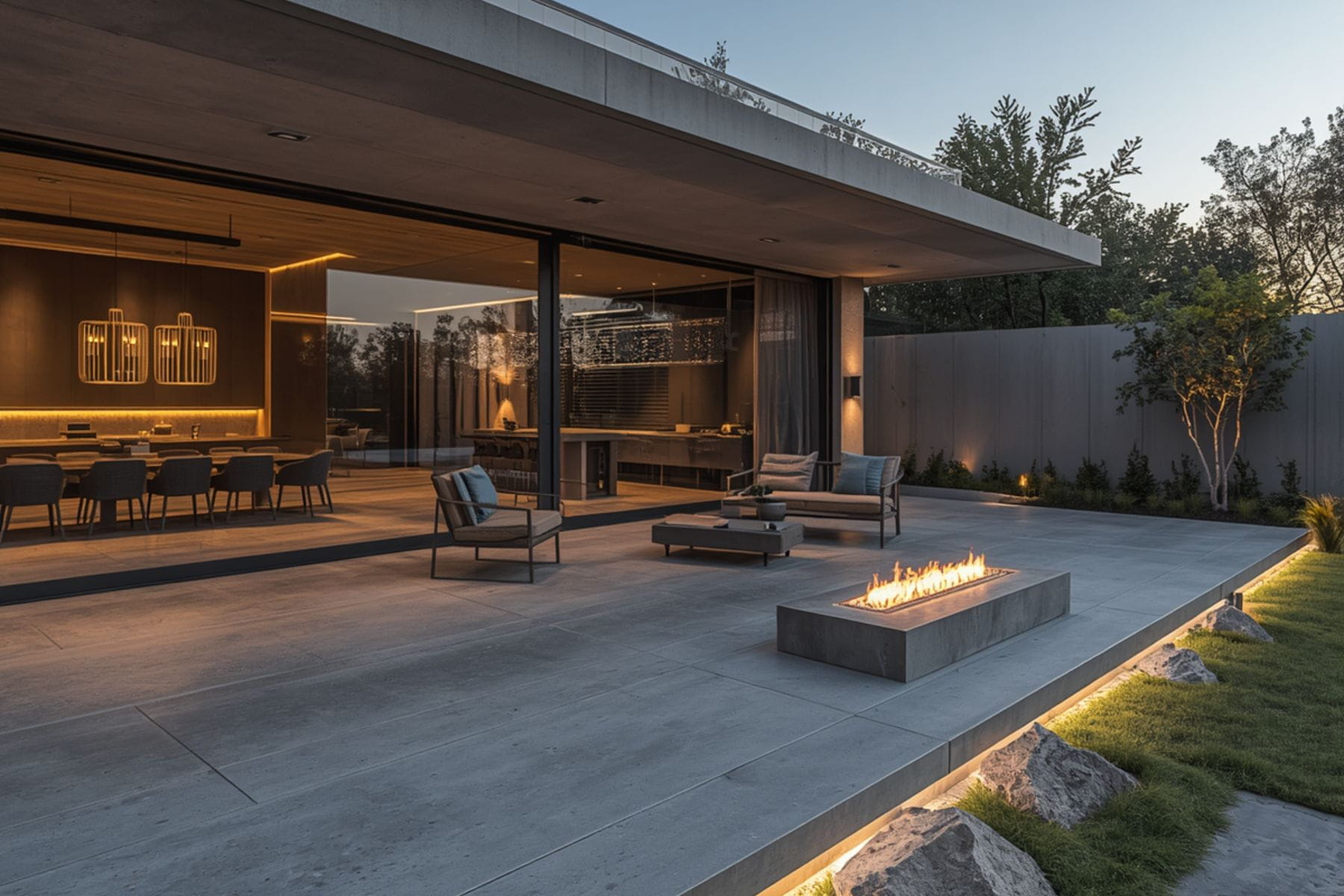 Outdoor concrete entertainment area Munno Para Adelaide