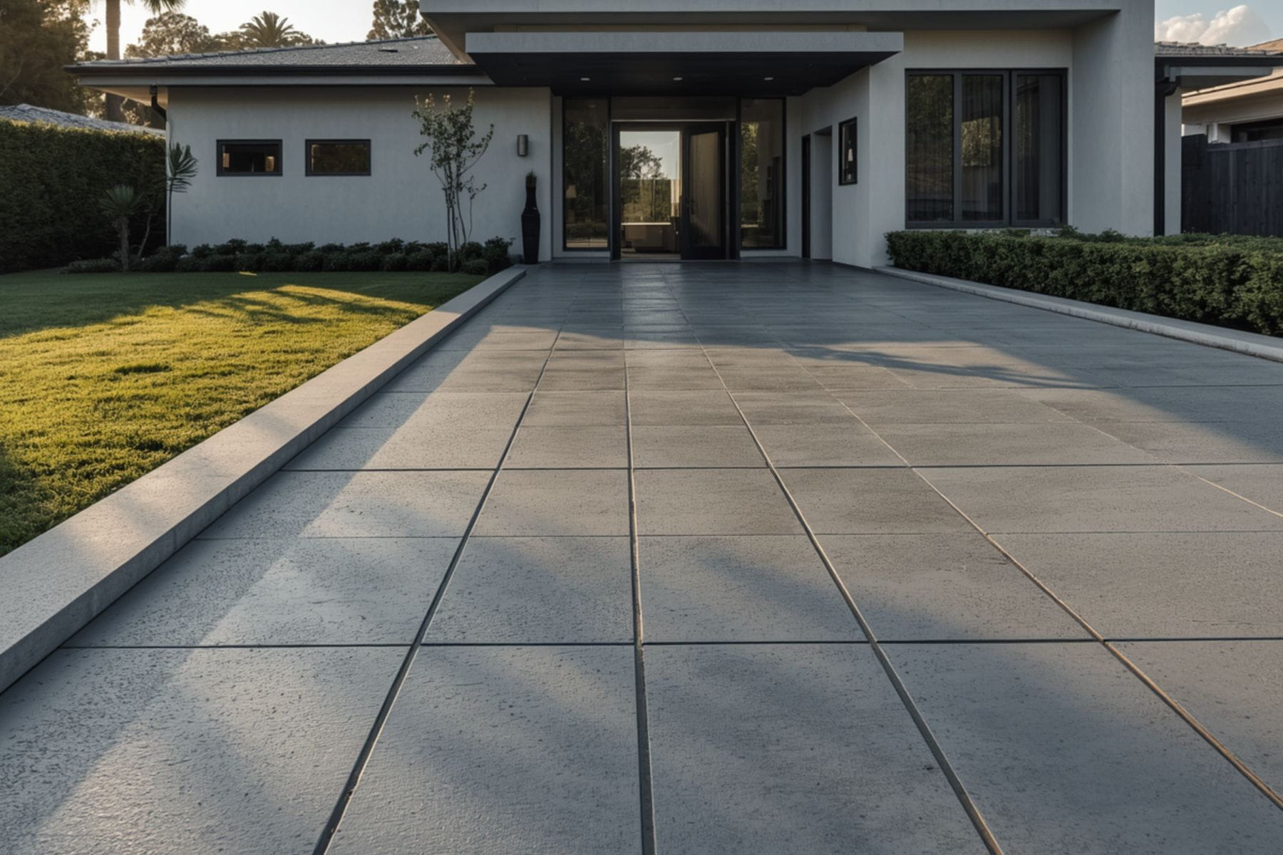 Luxury concrete driveway in Toorak Gardens Adelaide