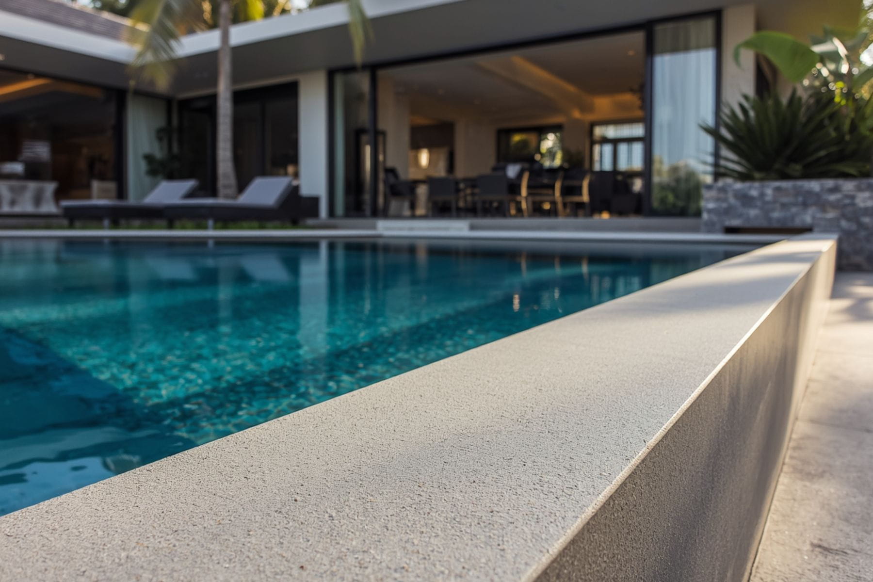 Luxury outdoor concrete pool finish Stirling Adelaide