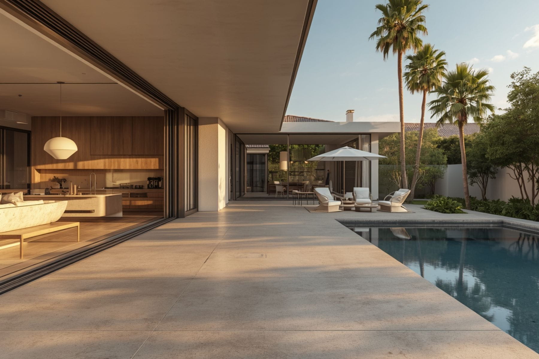 Contemporary concrete pool surround Unley Park Adelaide